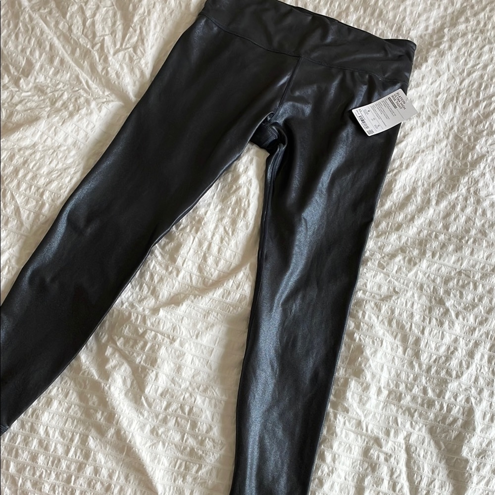 Athleta Black shimmer elation ultra high rise tight, large tall, nwt!